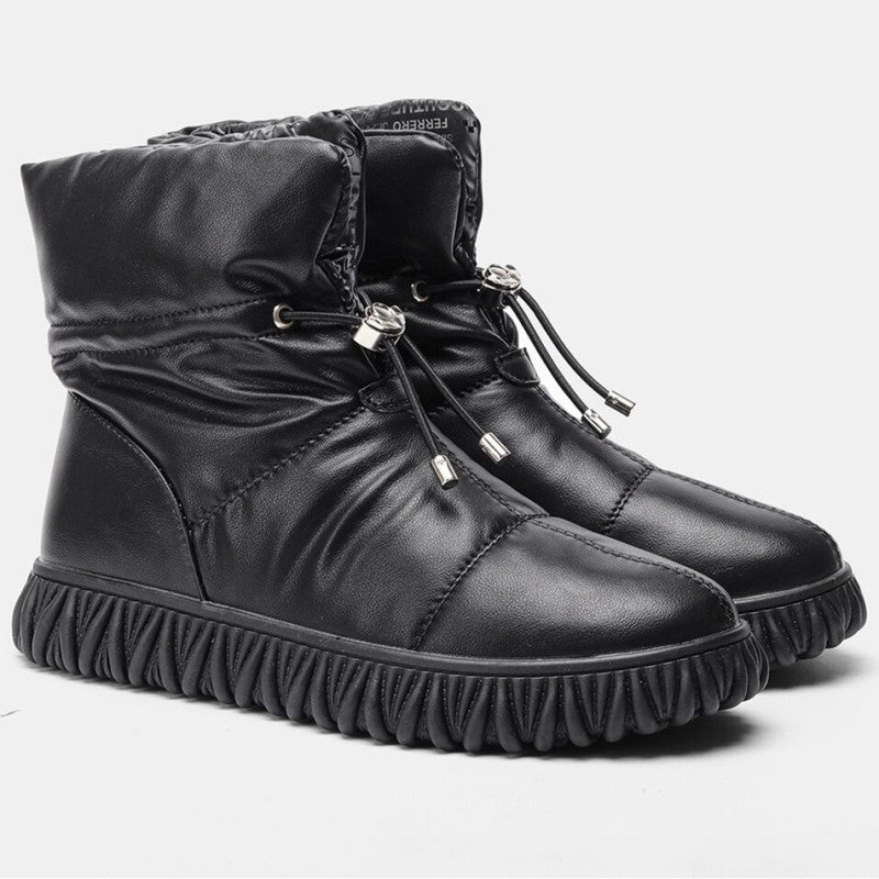 Chaussures chaudes à plateforme imperméable pour femmes, bottes de neige