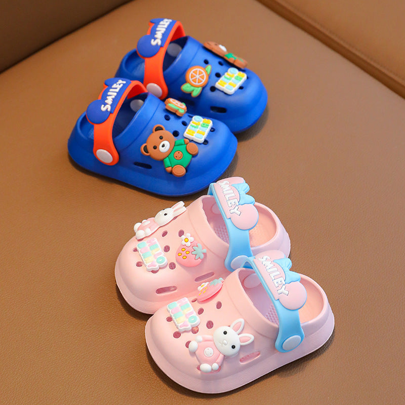 Kid's Cartoon Closed Toe Hole Shoes