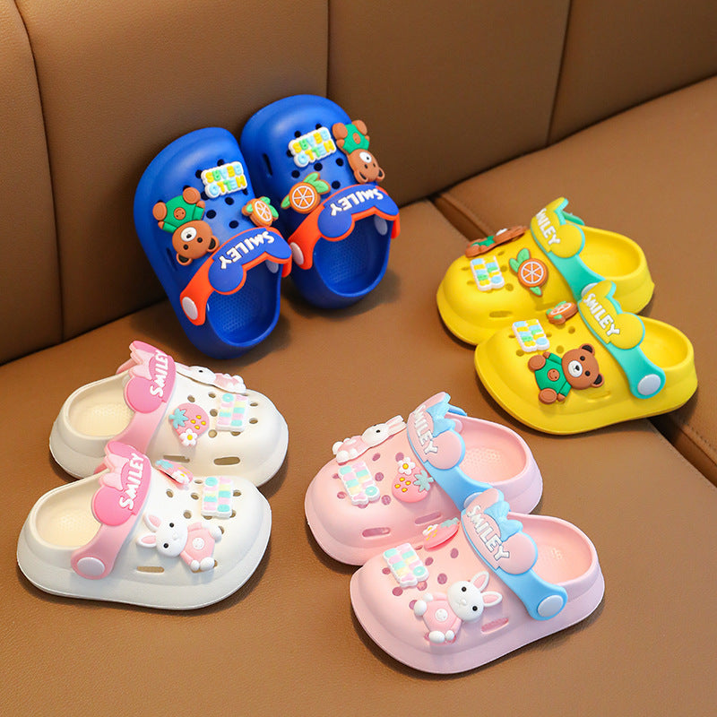 Kid's Cartoon Closed Toe Hole Shoes