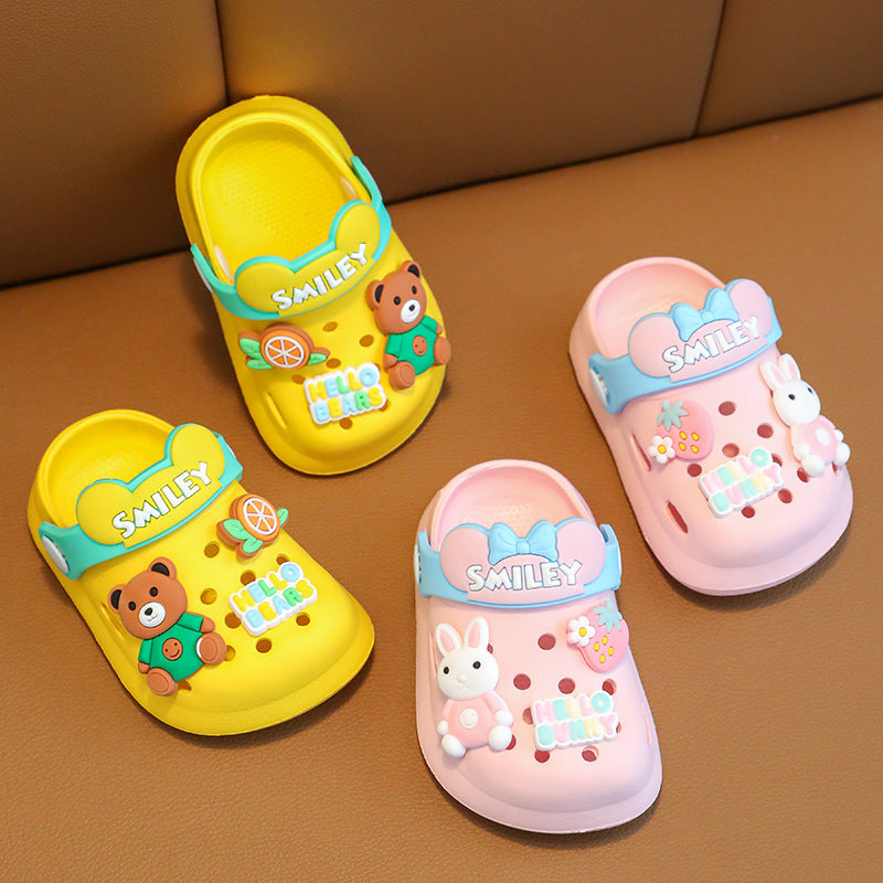 Kid's Cartoon Closed Toe Hole Shoes