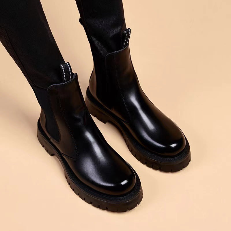 Bottes Dr Martens Doublées En Polaire D'hiver Style Coréen Pour Hommes