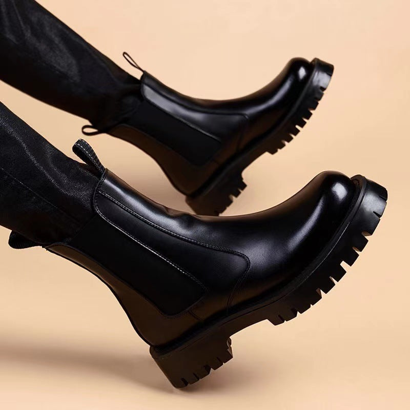 Bottes Dr Martens Doublées En Polaire D'hiver Style Coréen Pour Hommes