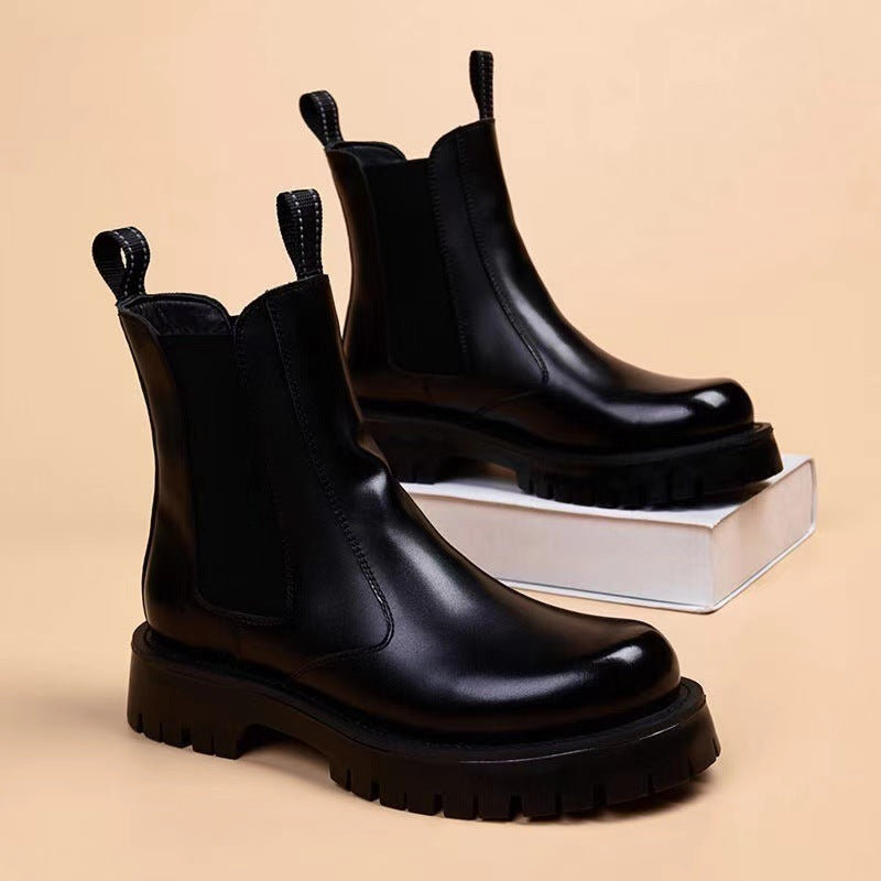 Bottes Dr Martens Doublées En Polaire D'hiver Style Coréen Pour Hommes