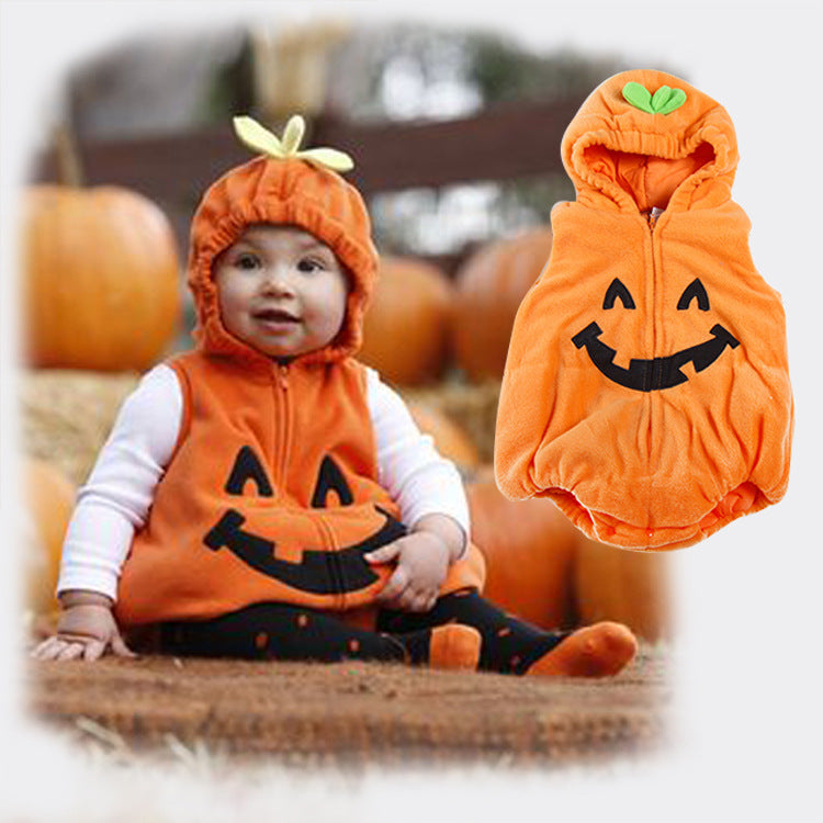 Citrouille mignonne à capuche en coton