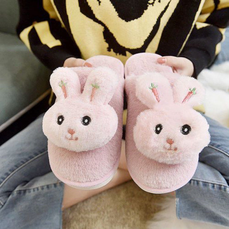 Rabbit Cute Cartoon Bag Women's Winter Dormitory Non-slip Dormitory Warm Slippers