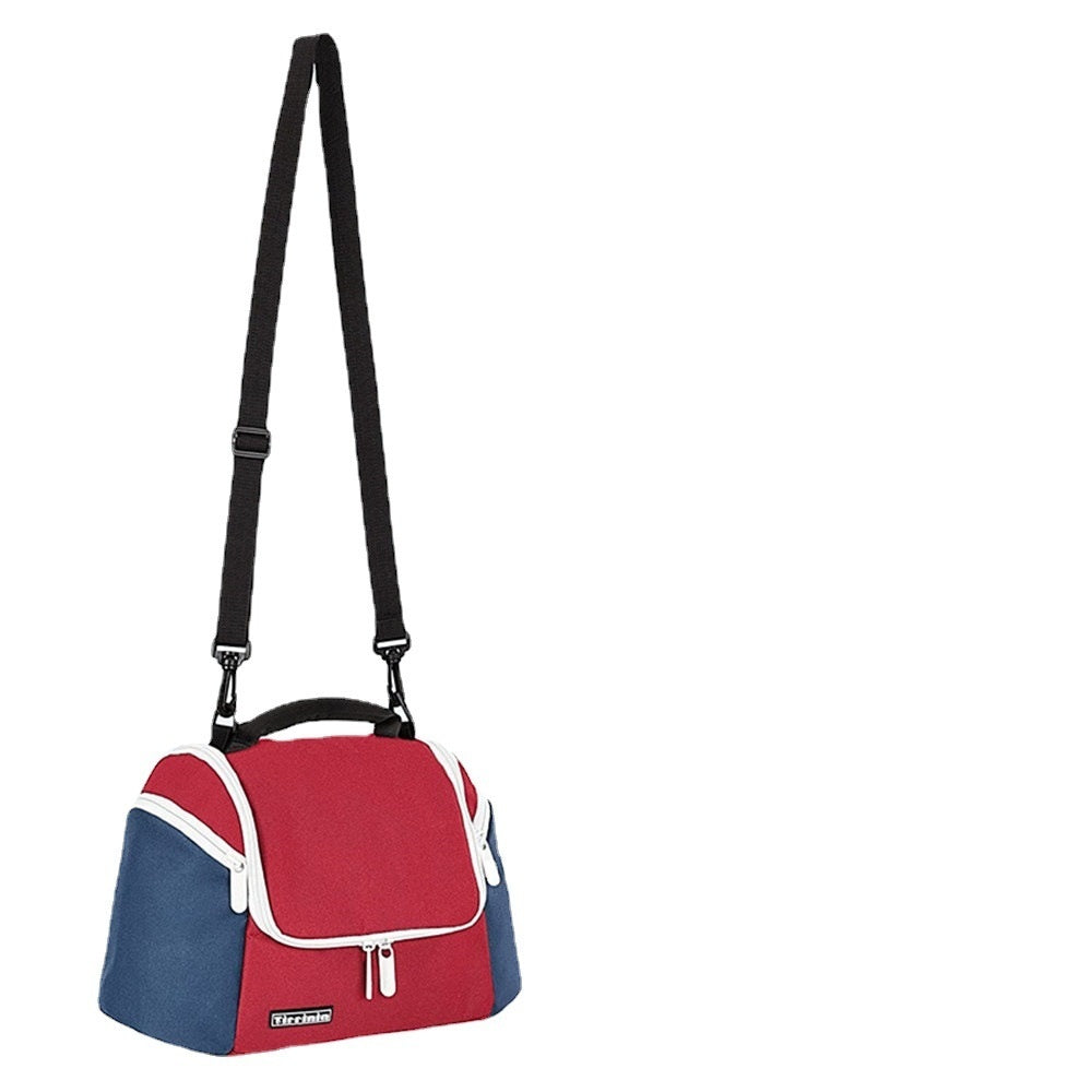 Women's Men's Thermal Insulation Lunch Box Leakproof Heat Insulated Bag Lunch Bag Refrigerated Handbag Red