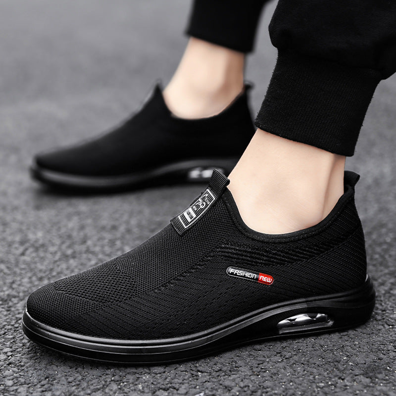 Zapatillas informales de malla tejida con mosca de otoño para hombre