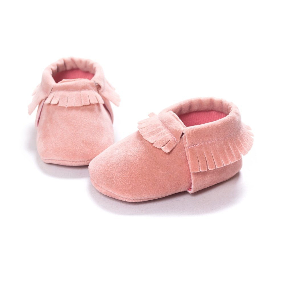 Chaussures de bébé nouveau-né en cuir suédé PU