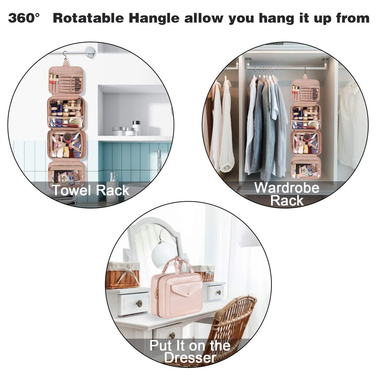 Sac de lavage étanche, sac d'hygiène personnelle portable