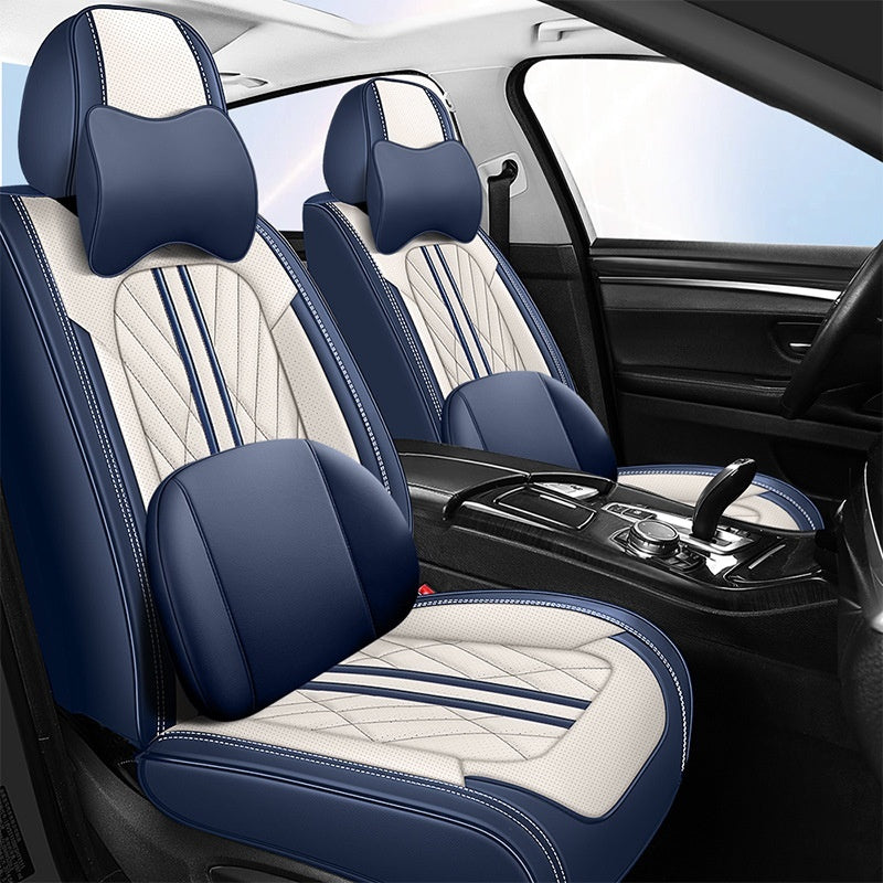 Coussin de siège de voiture à cinq places en cuir tout compris