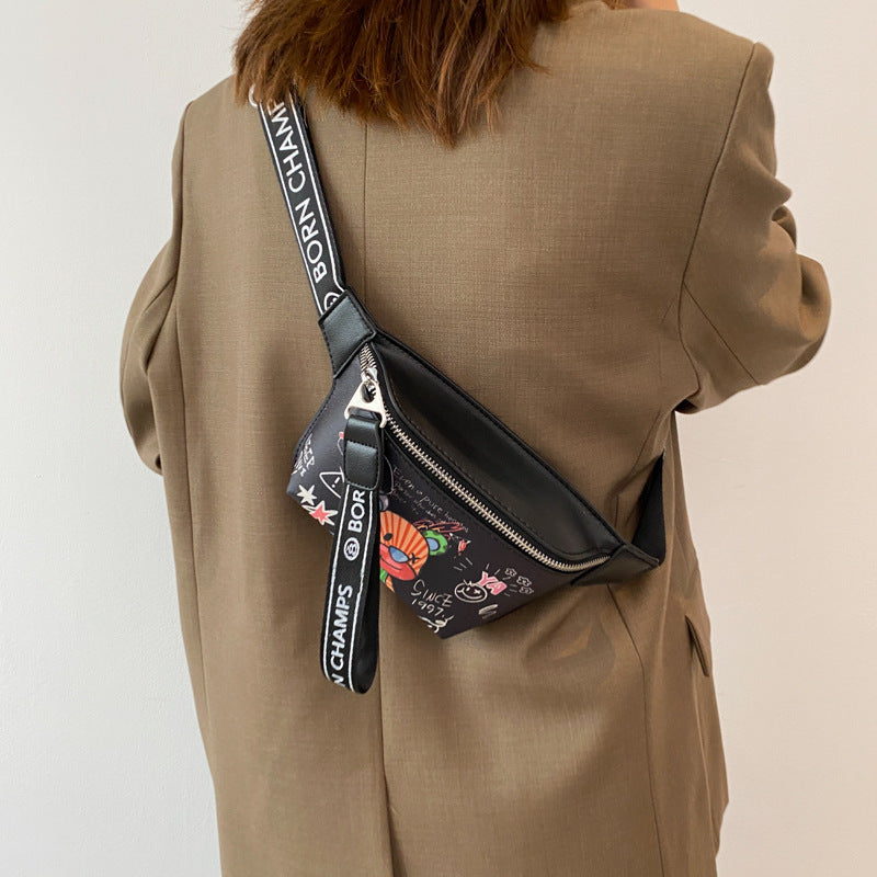Sac Disco décontracté, petit sac à dos avec graffitis peints