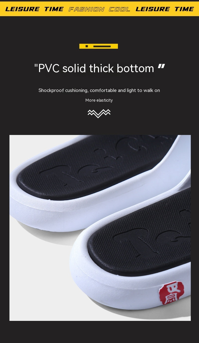 Zapatillas de hombre Ropa de verano Fondo grueso