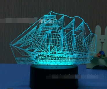 La lámpara de mesa 3D del búho de la luz de la noche llevada puede tocar colorido