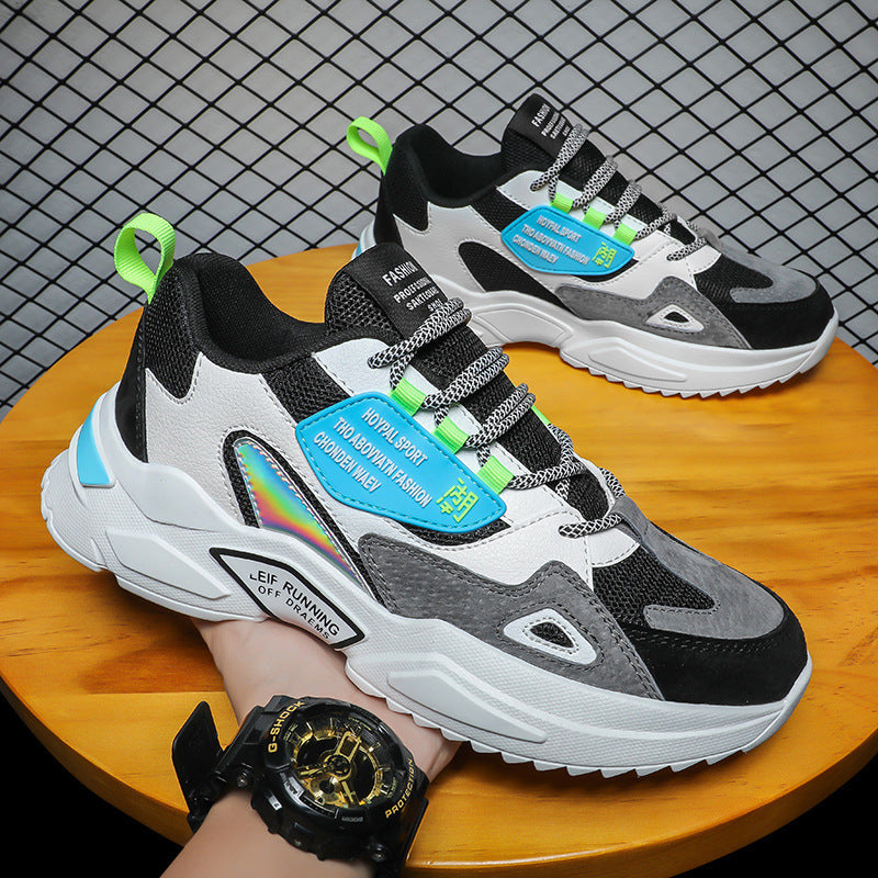 Chaussures blanches décontractées à semelle épaisse, chaussures Daddy Tide
