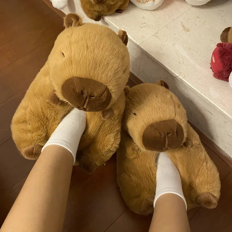 Pantoufles en coton Capybara de dessin animé, vente en gros