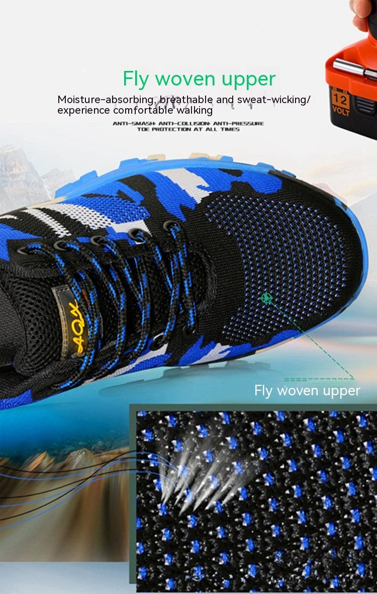 Chaussures de travail légères et antidérapantes Flyknit Safety, anti-écrasement et anti-crevaison, résistantes à l'usure