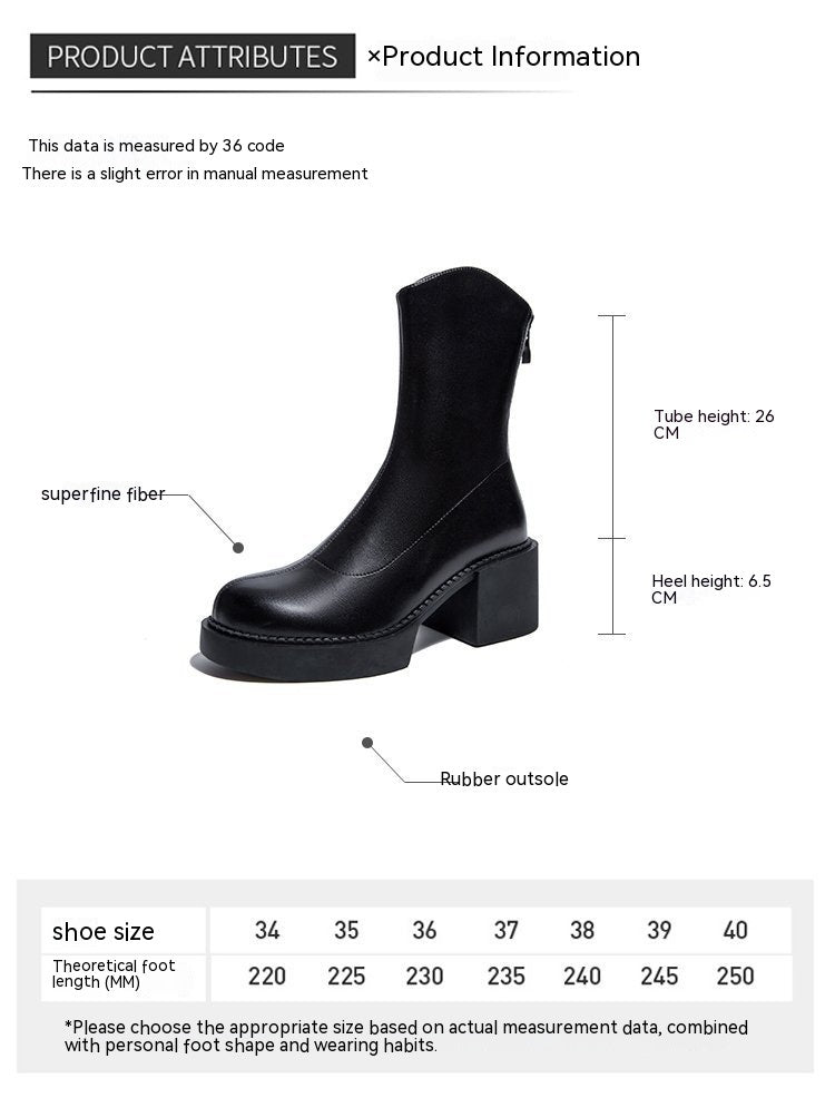 Bottes d'automne et d'hiver à talons hauts pour femmes