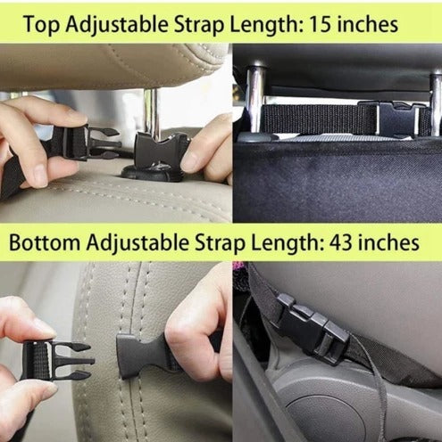 Compatible avec Apple, sac de rangement de voiture, sac de poche arrière de siège de voiture avec sac IPAD, tissu Oxford 600D