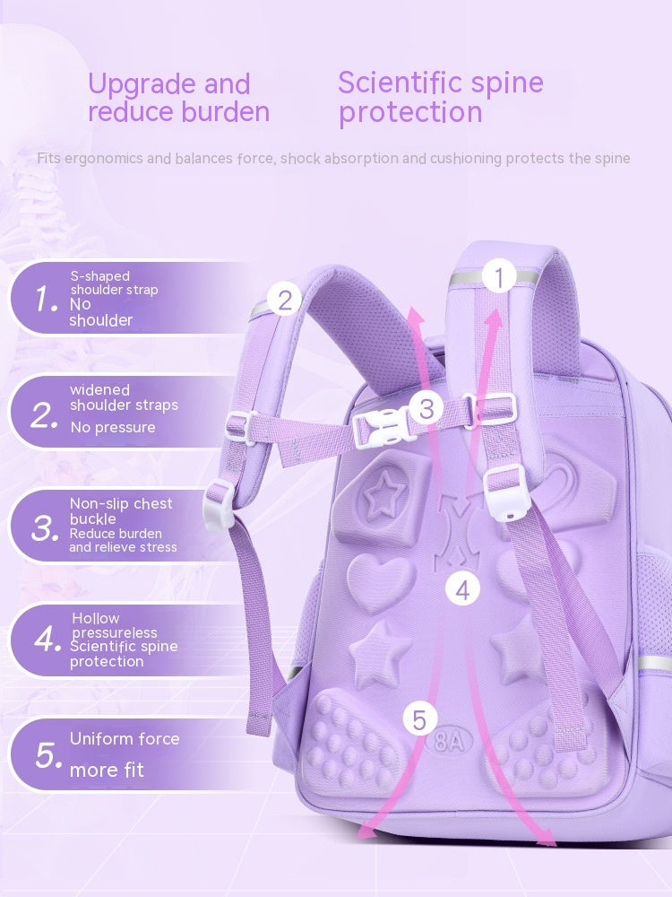 Mochila linda de gran capacidad, protección de la columna vertebral y reducción de carga