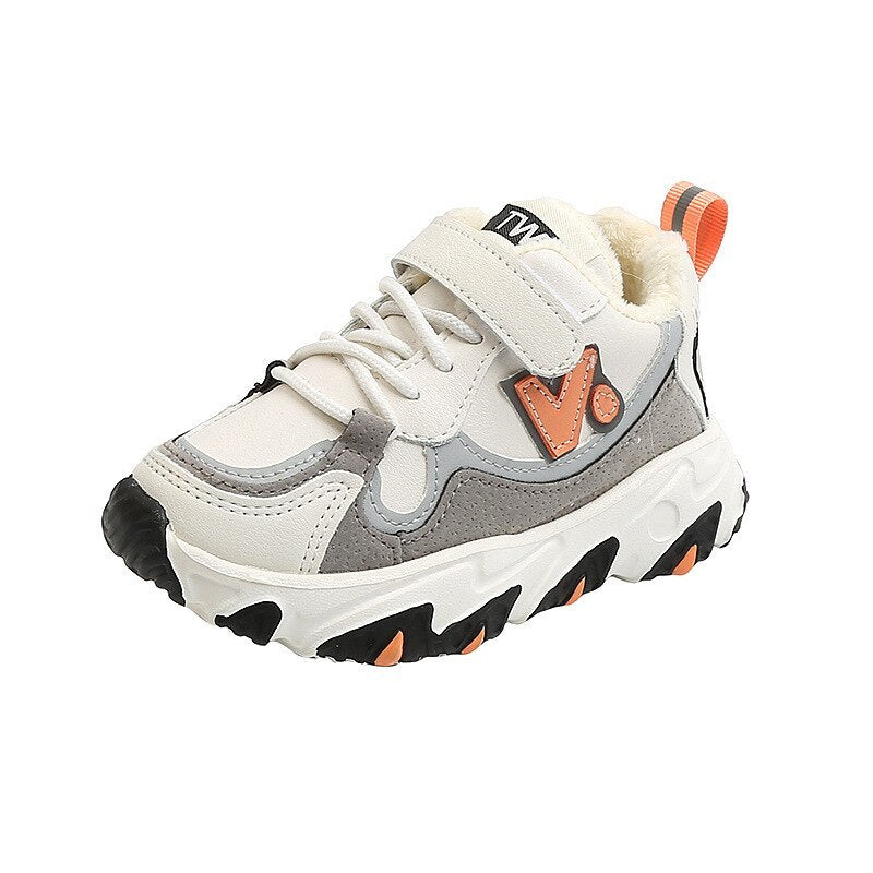 Chaussures décontractées en velours pour enfants, chaussures chaudes à la mode pour garçons, nouvelle collection automne et hiver