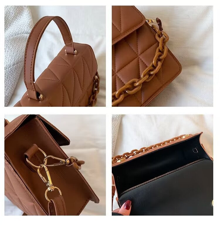 Bolso bandolera de hombro con textura simple y moderno
