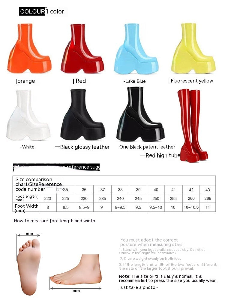 Bottines à plateforme et plateforme