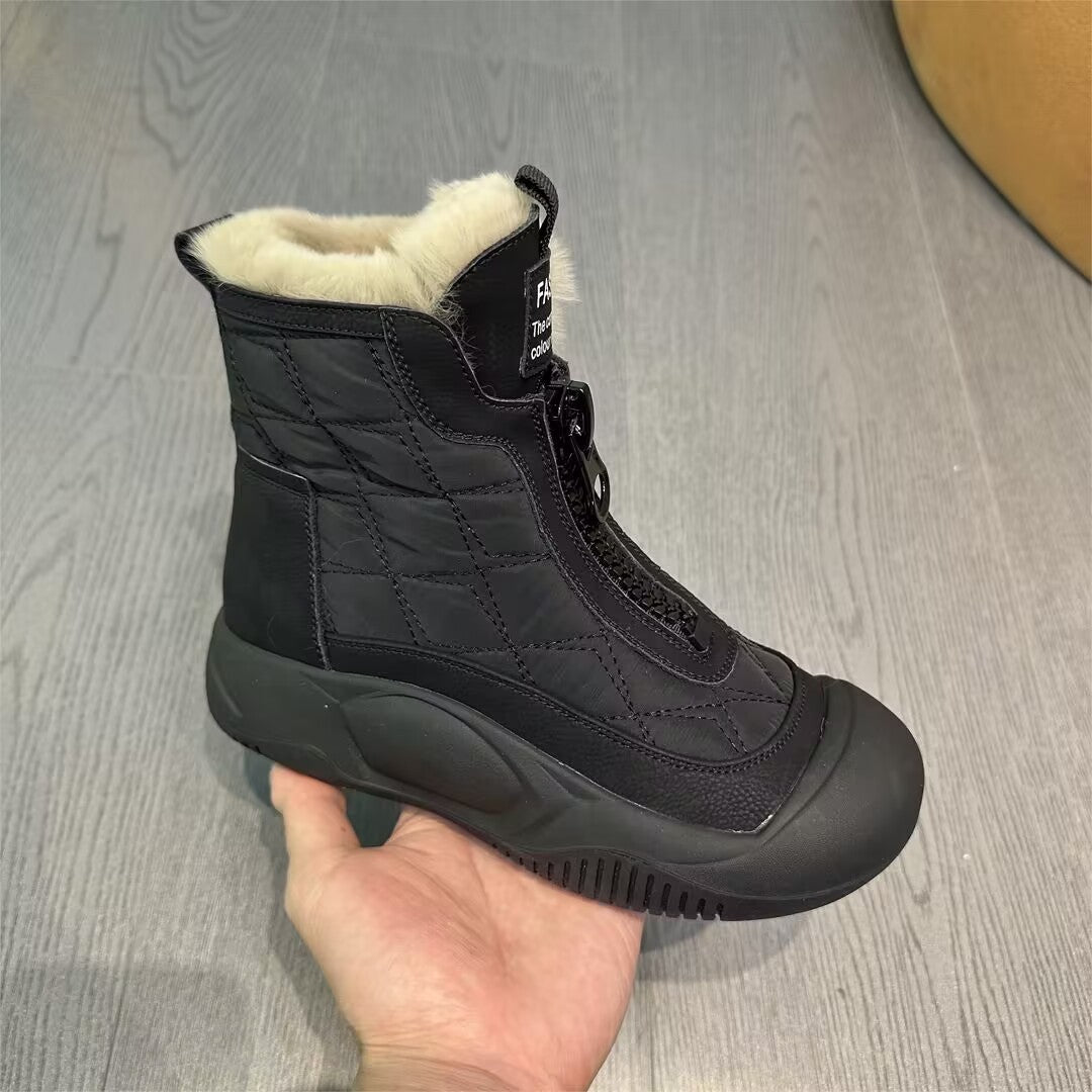 Couleur assortie Dr Martens fond épais et bottes de neige de mode de loisirs de maintien au chaud