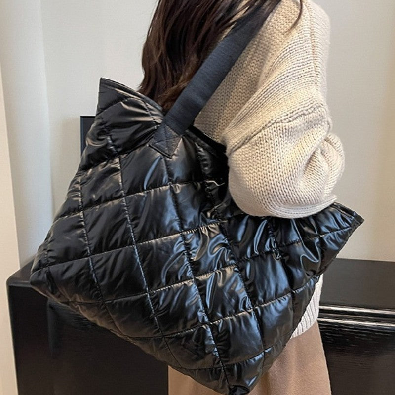 Sac à bandoulière en forme de losange de grande capacité pour femmes