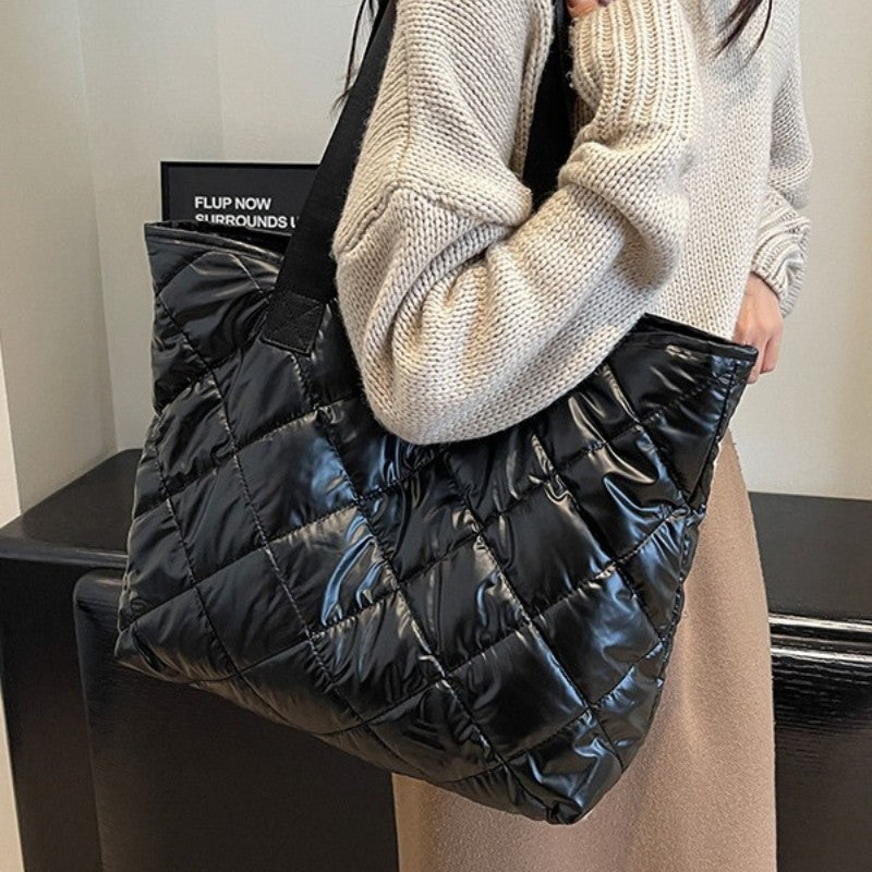 Sac à bandoulière en forme de losange de grande capacité pour femmes