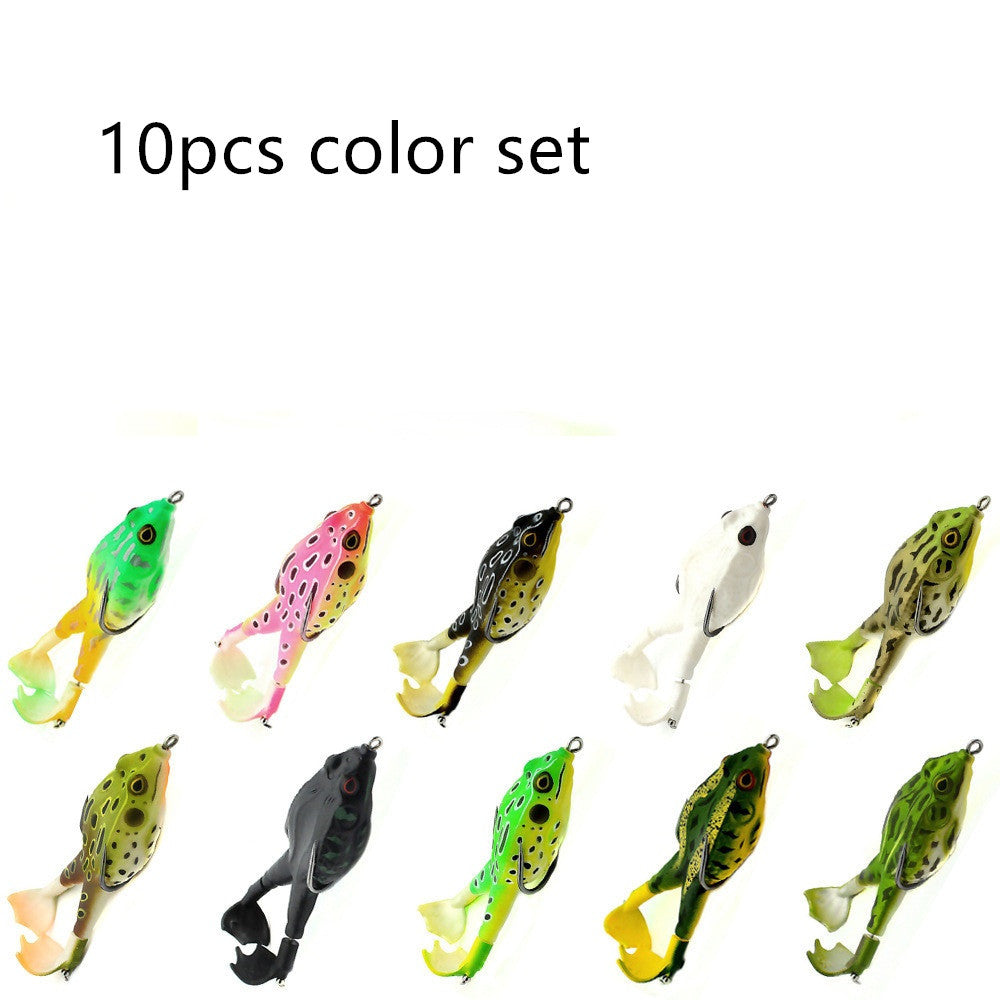 Appât souple grenouille à double hélice