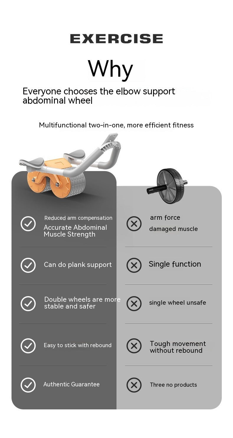 Support de coude roue abdominale Fitness Machine à rouler le ventre outil d'aplatissement du ventre