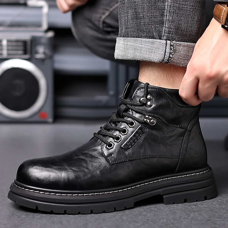 Botas altas de estilo británico de moda masculina