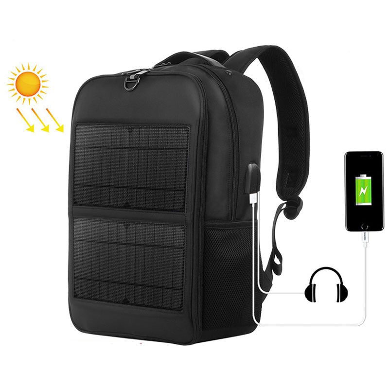 Mochila de carga solar de nailon impermeable para hombre, deportes, ocio, senderismo