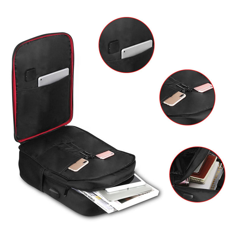 Mochila de carga solar de nailon impermeable para hombre, deportes, ocio, senderismo