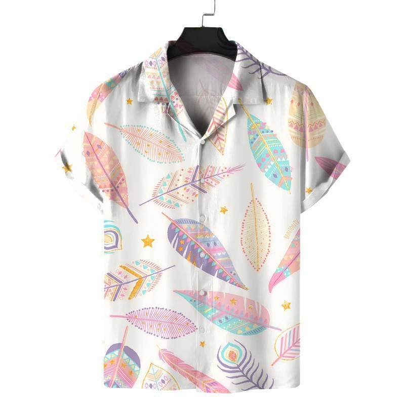 Men's Hawaii Beach 3D Printed Short Sleeve