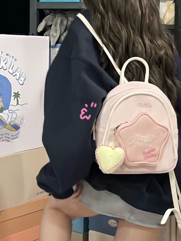 Mochila con estrella de cinco puntas Lindo viaje diario