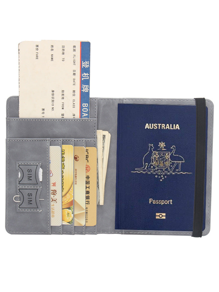 Anti-magnetic Australia Passport Case Multiple Card Slots Rubber Band Strap Passport Jacket