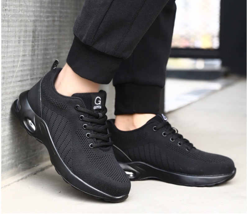 Baotou en acier anti-écrasement et coup de couteau comme des chaussures de sport tissées volantes