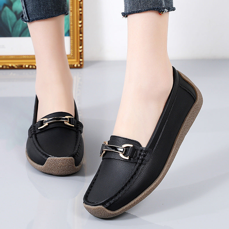 Mocassins confortables à surface douce, grande taille