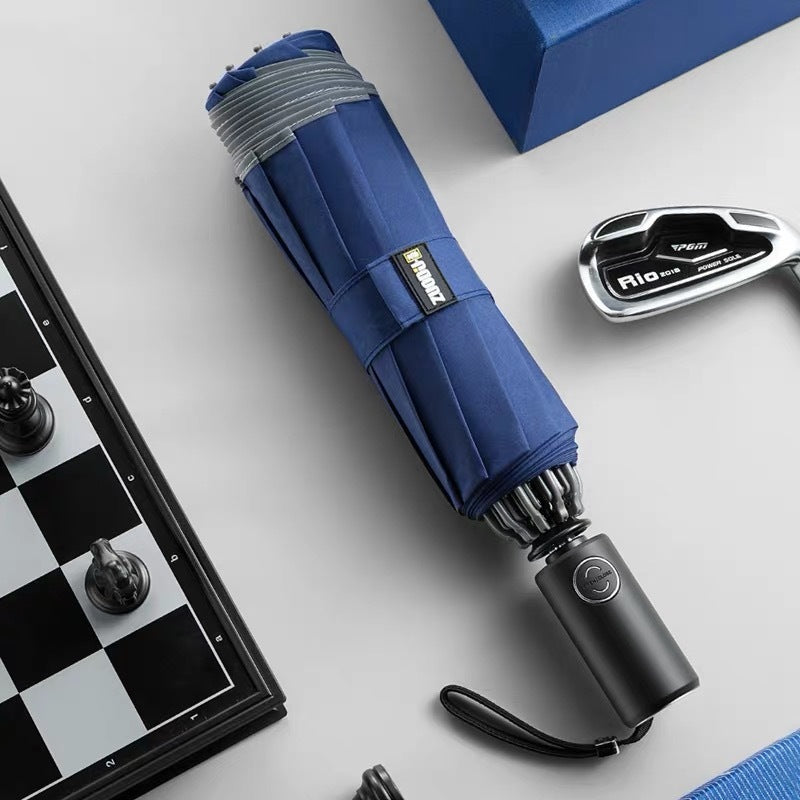 Linterna LED que ilumina la lluvia y el sol Paraguas plegable