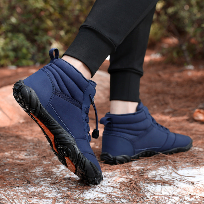 Chaussures montantes décontractées en coton pour Couple, imperméables, doublées de polaire, chaudes et respirantes, pour la neige