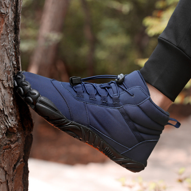 Chaussures montantes décontractées en coton pour Couple, imperméables, doublées de polaire, chaudes et respirantes, pour la neige