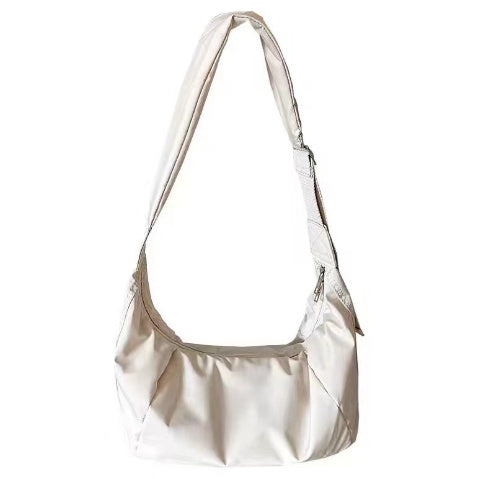 Bolso de hombro sencillo informal de algodón con plumón de bola de masa de gran capacidad