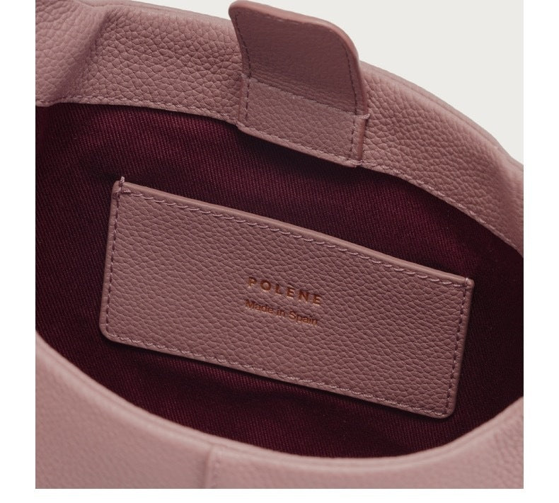 Bolso bandolera de hombro con diseño de interés especial de piel de vaca con patrón de lichi