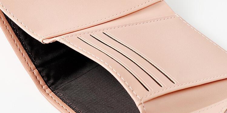 Mini portefeuille d'amour à trois volets pour femmes