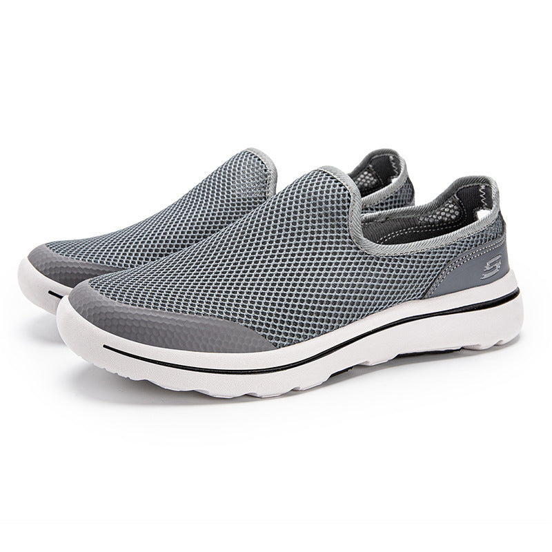 Chaussures de marche confortables pour hommes, chaussures décontractées respirantes à enfiler en maille