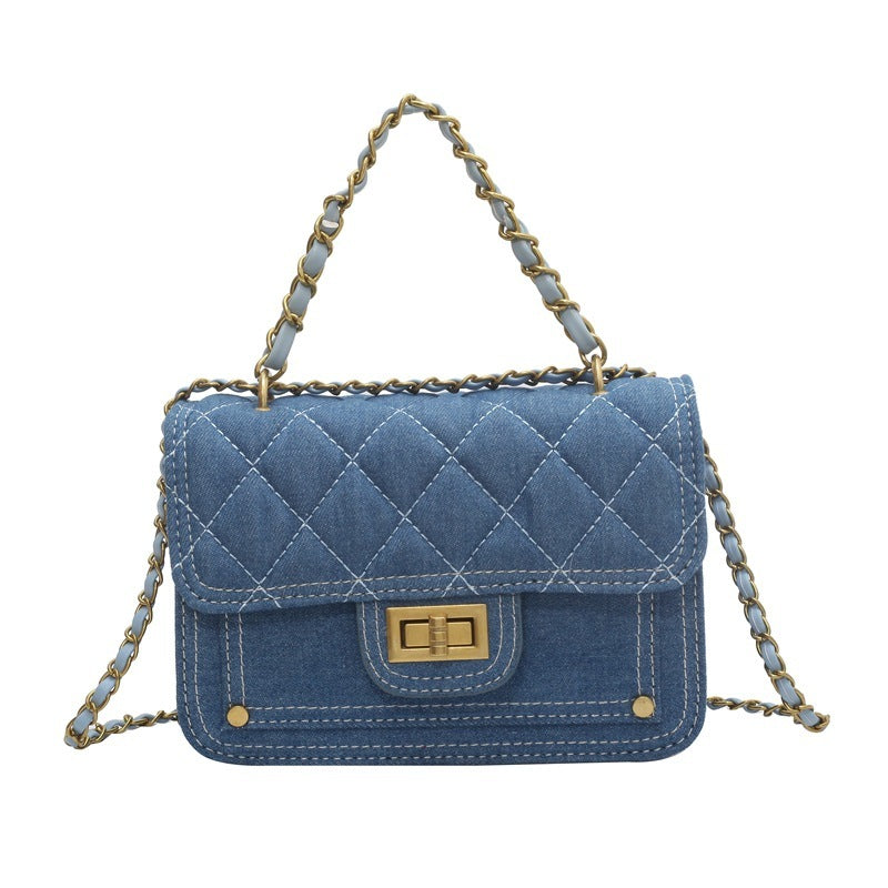 Sac à bandoulière en denim décontracté Sac messager à serrure de haute qualité