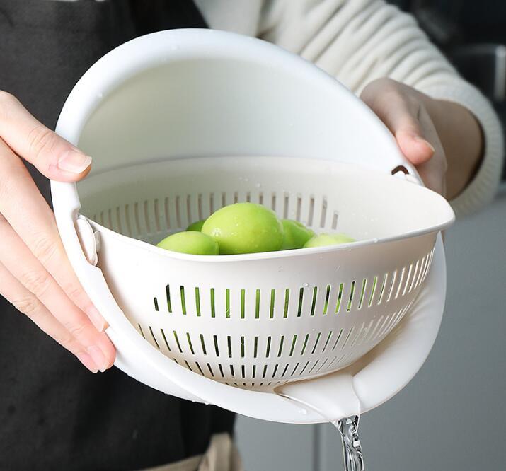 Panier de vidange d'évier à Double vaisselle, panier de fruits de lavage de panoramique de cuisine