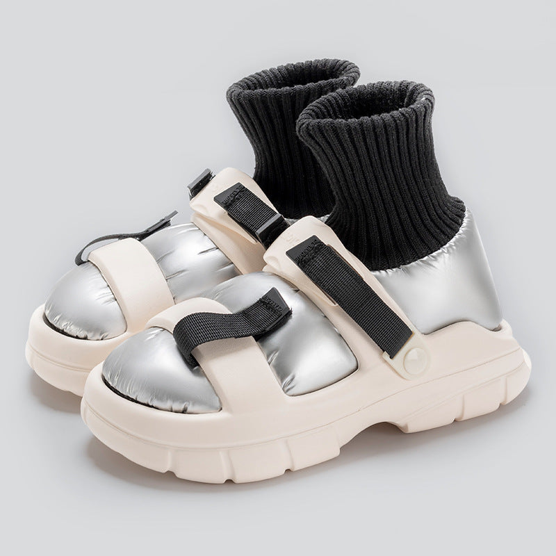 Down Cotton Slippers Women's Winter