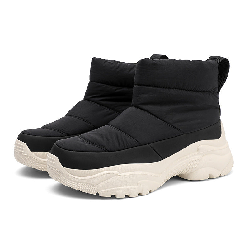 Bottes de neige chaudes mi-hautes pour femmes, pour l'extérieur